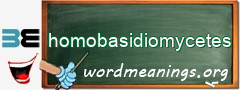 WordMeaning blackboard for homobasidiomycetes